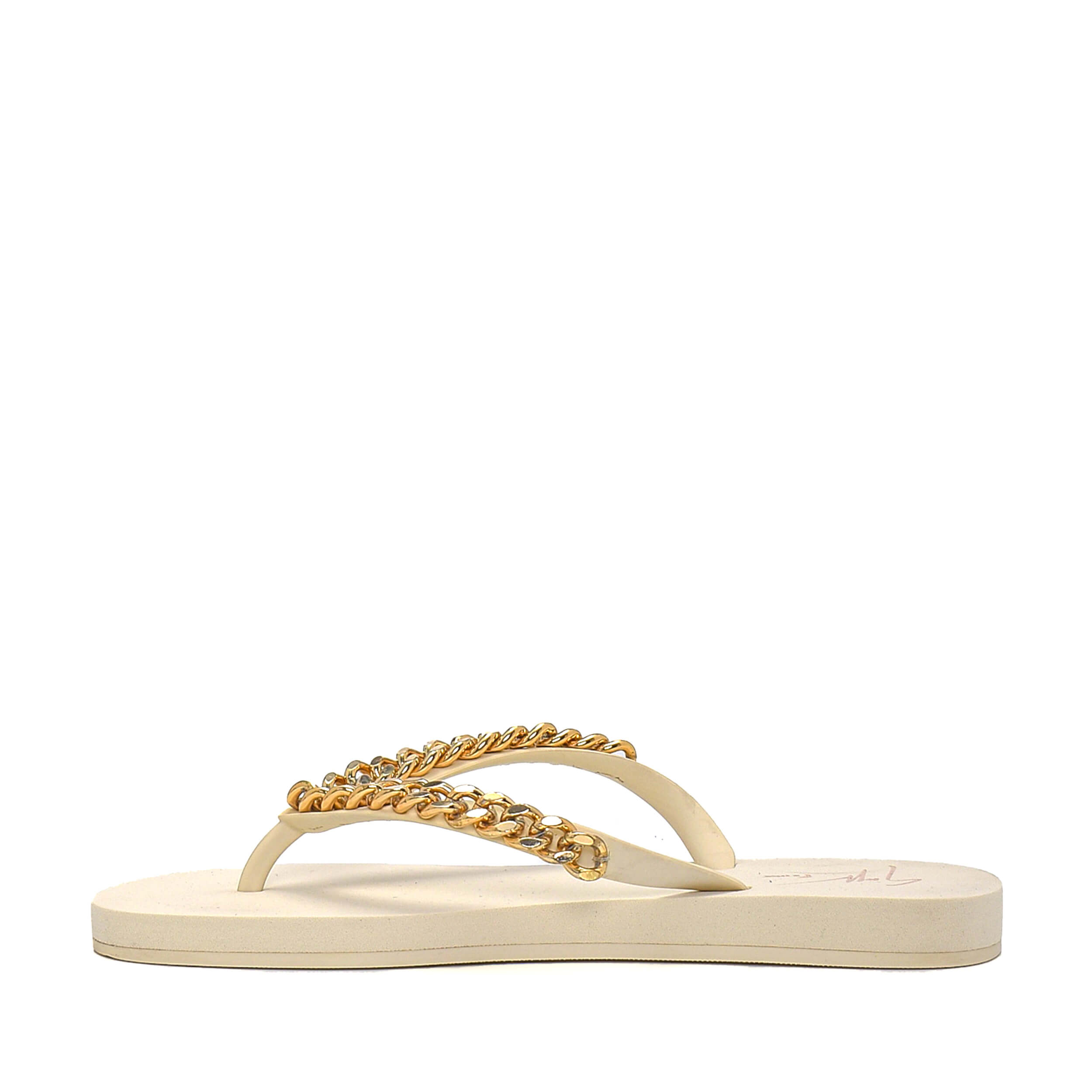 Gıuseppe Zanotti - White Chain Detail Slipper